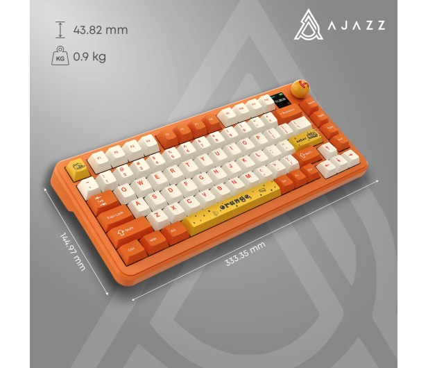 Ajazz AK820 MAX Avocado Switch Orange White RGB z ekranem - 1536369 - zdjęcie 13